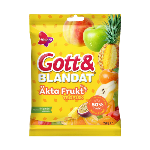 Gott & Blandat Real Fruit 220g - Made with Real Fruit