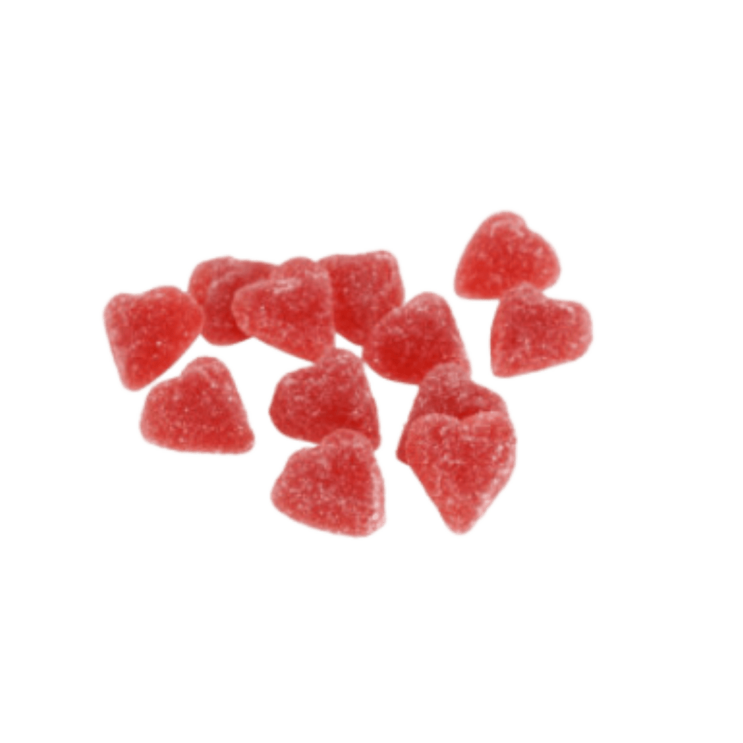 Sugared Red Hearts Candy