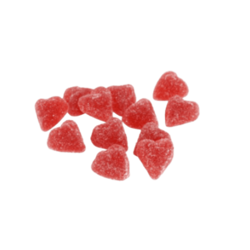 Sugared Red Hearts Candy