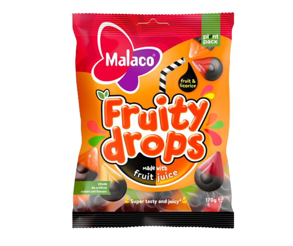Fruity Drops Raspberry/Licorice - Made with Real fruits