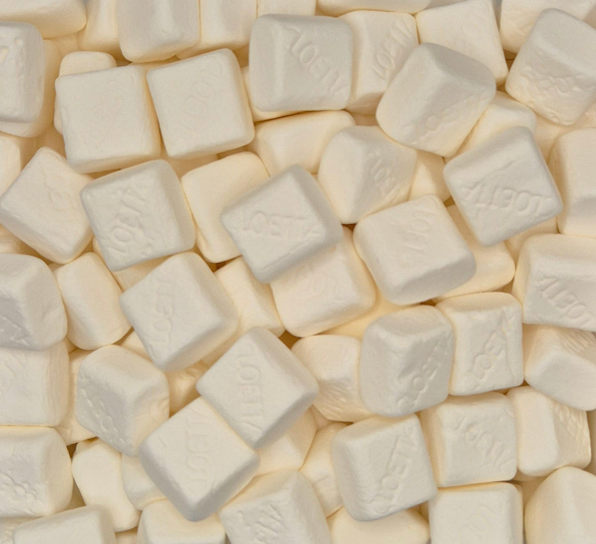 White Foam Swedish Candy cubes