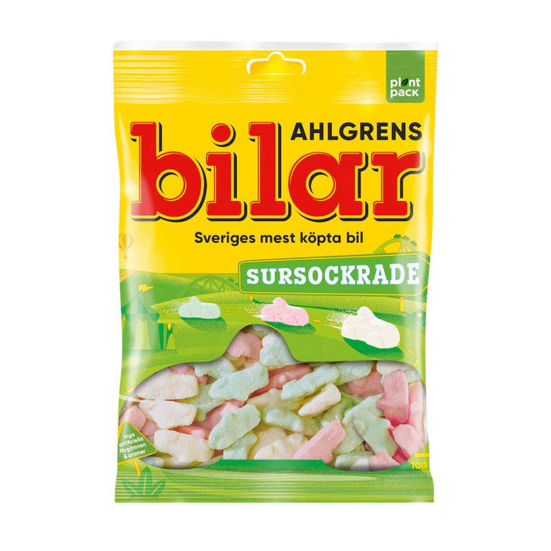 Ahlgrens Bilar Sour-Coated 125g