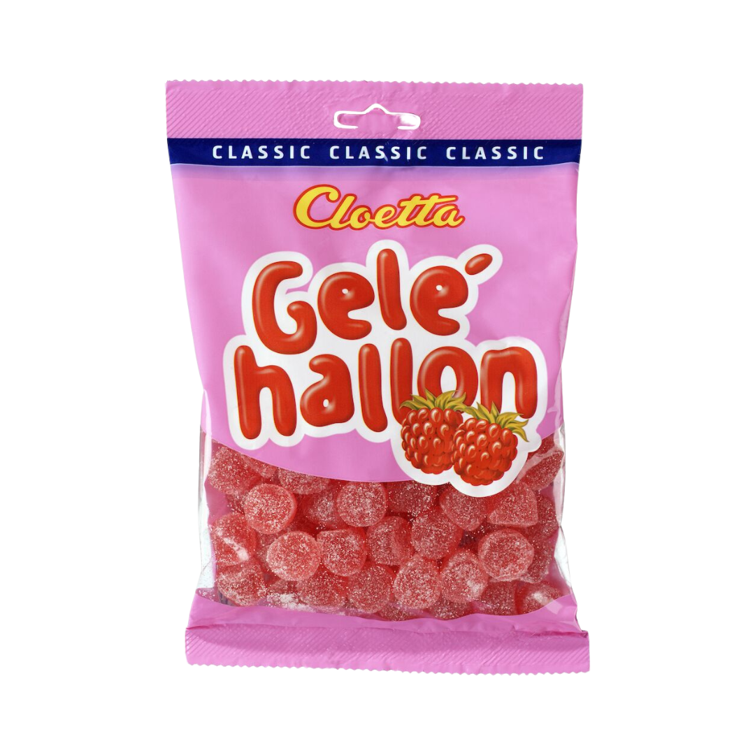 Swedish Raspberry Kram Cloettas Geléhallon – Swedish Raspberry Gummies – TaztyCandy