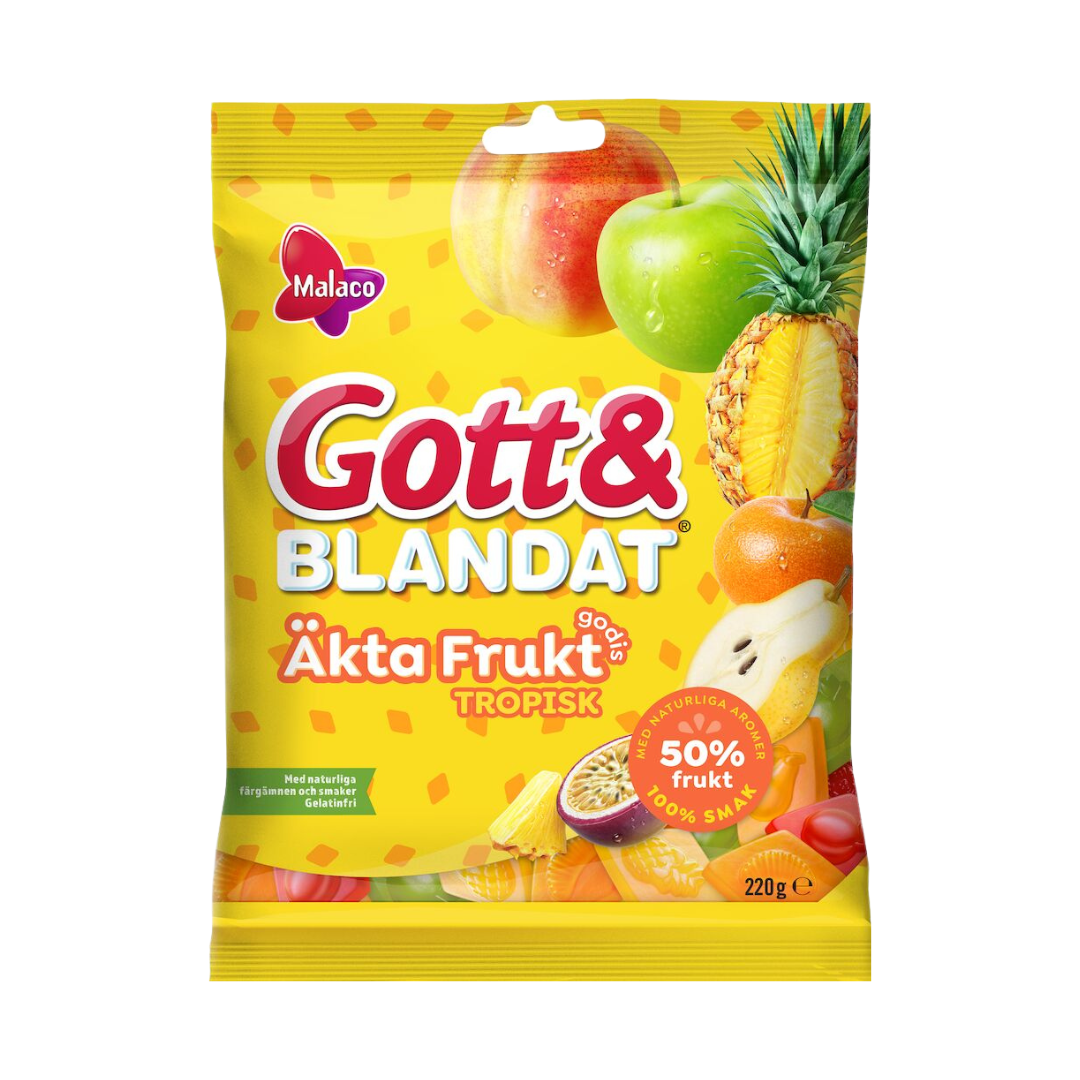 Gott & Blandat Real Fruit 220g - Made with Real Fruit