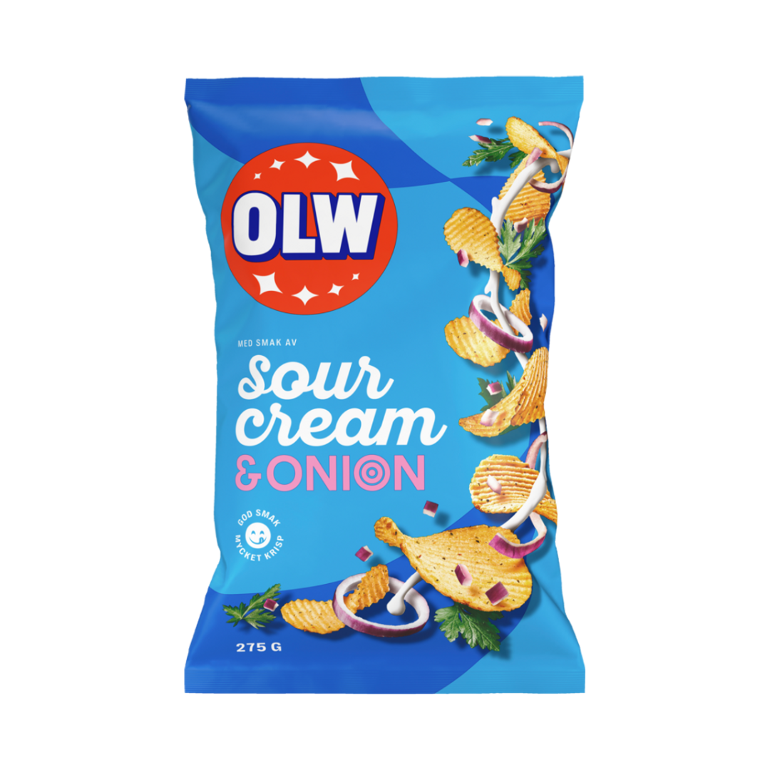 OLW Sour Cream & Onion Chips 175g