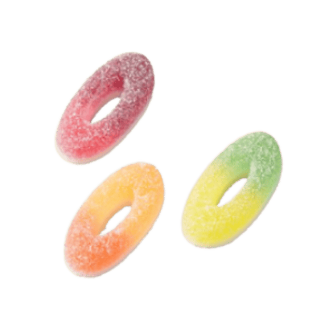 Fizzy Fruit Rings – Colorful Sour Gummy Rings – TaztyCandy