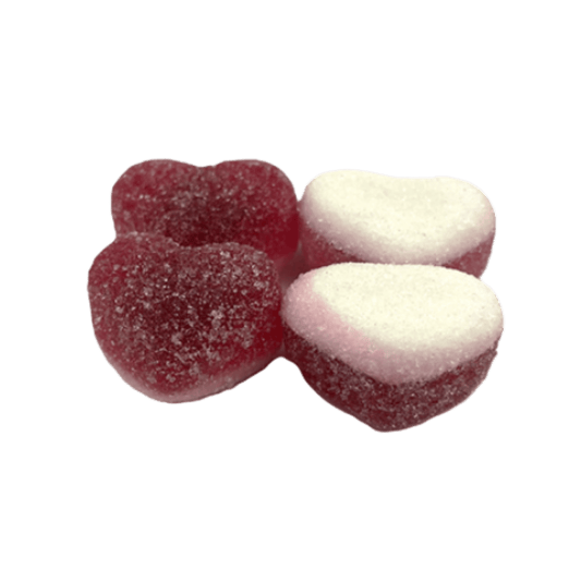 Sour Strawberry Filled Hearts