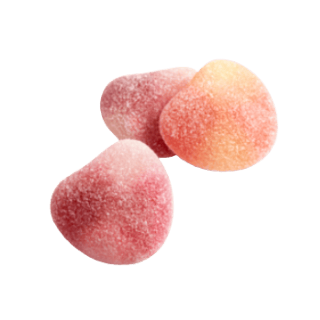 Swedish Candy Peaches Melba is shown on the picture