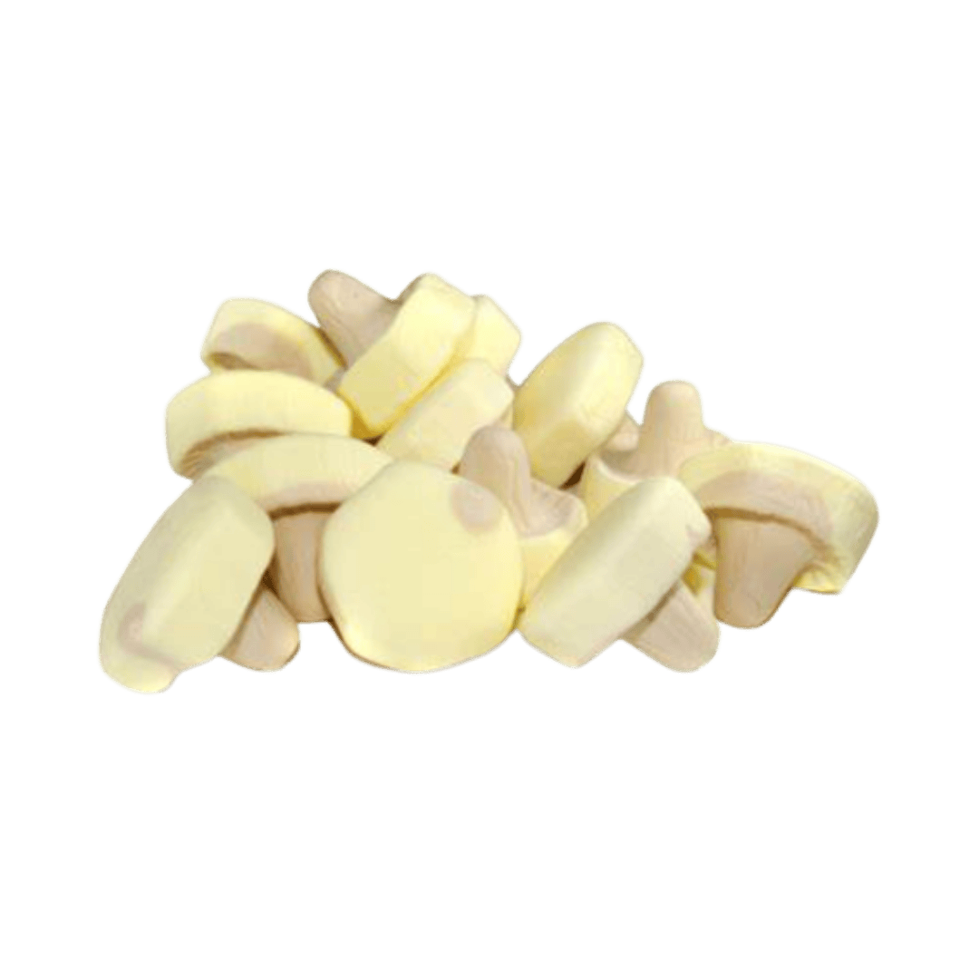 Cluster of cashew nuts on a transparent background