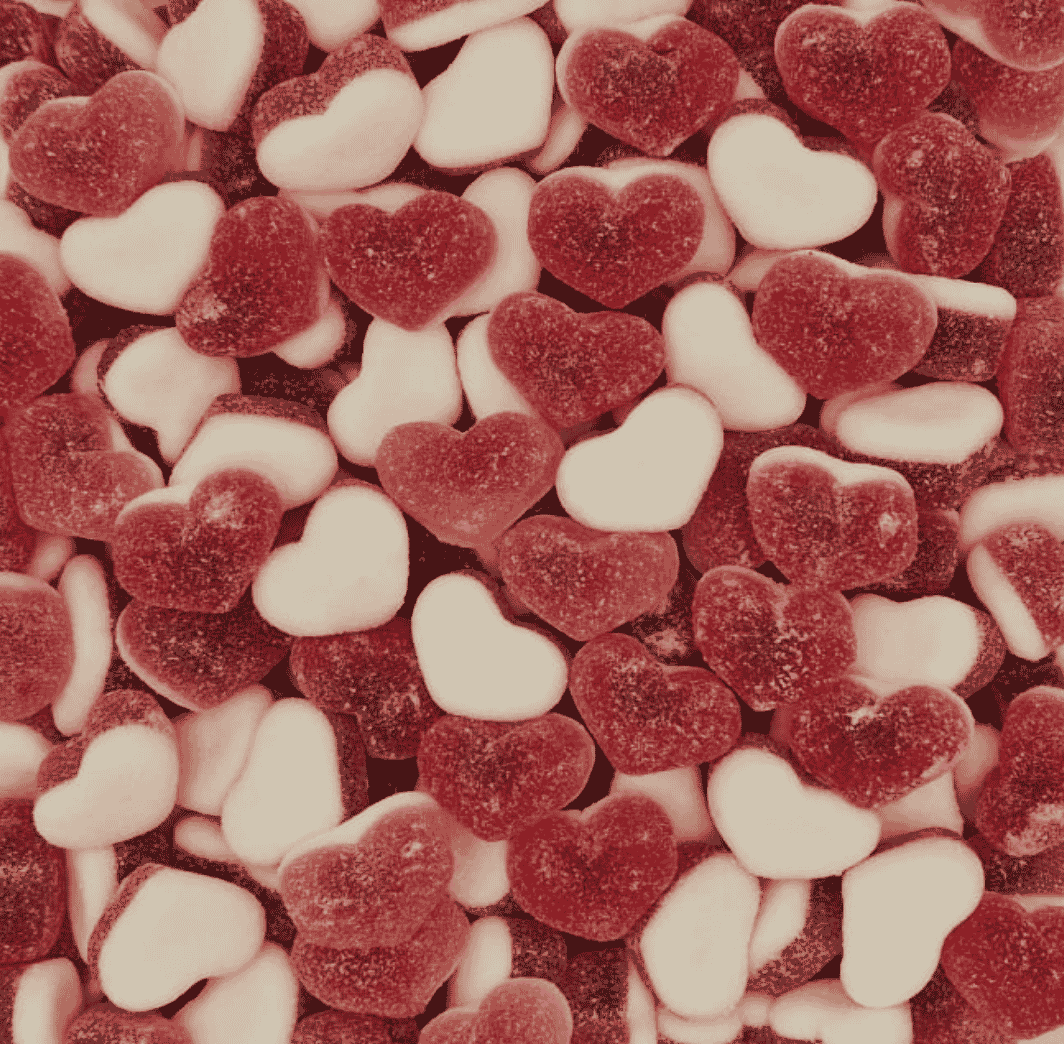 Swedish Candy Filled Raspberry hearts