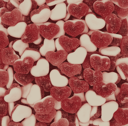 Swedish Candy Filled Raspberry hearts