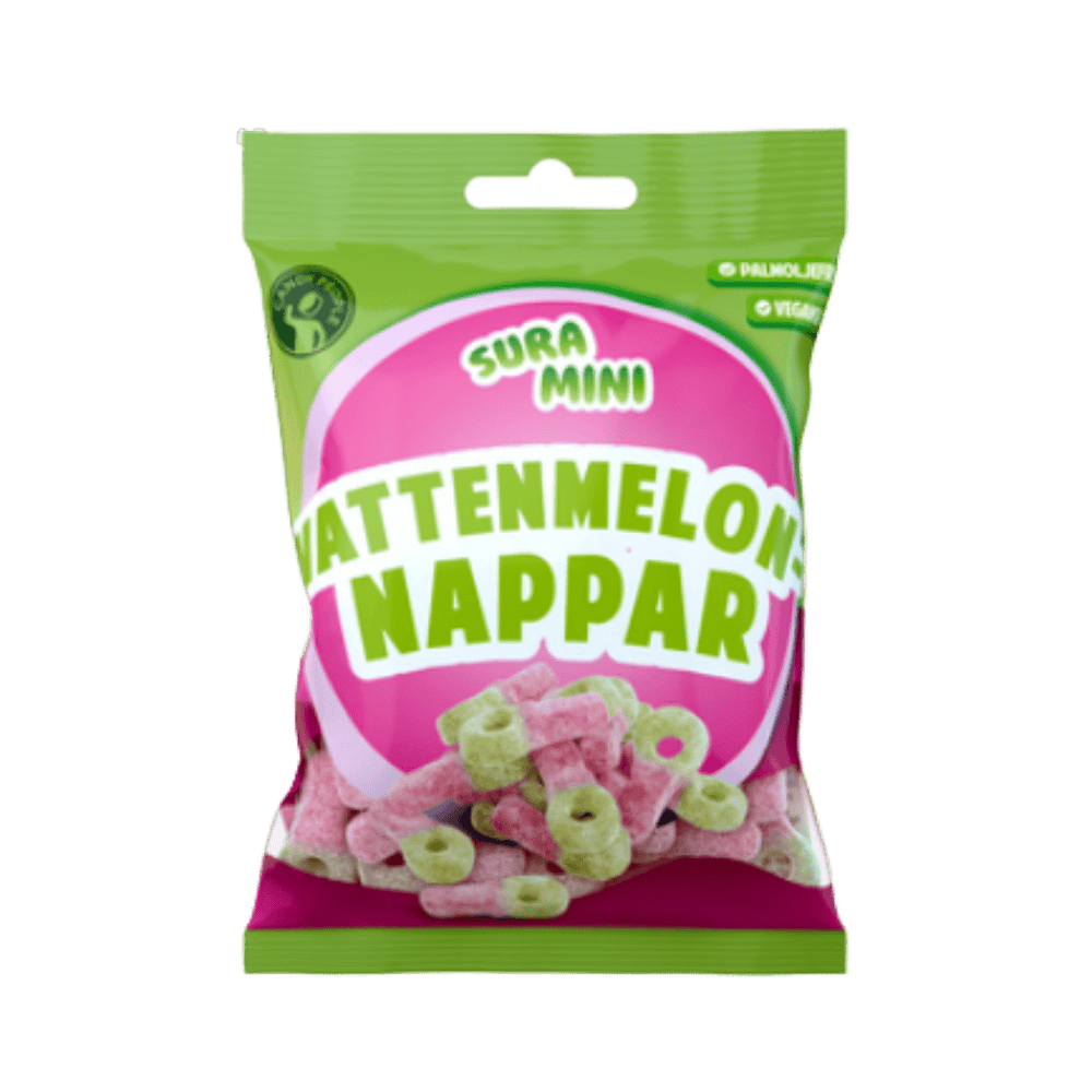 Picture of a bag with Swedish Candy Sour mini pacifiers